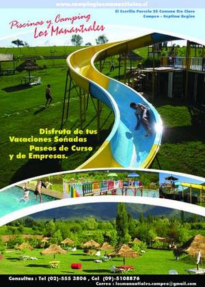 Piscina y Camping Los Manantiales de Cumpeo en Rio Claro, Maule
