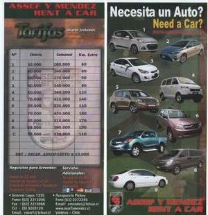 Rent A Car en Valdivia Chile