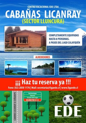 Arriendo cabañas en Licanray completamente equipadas en Panguipulli, Los Rios